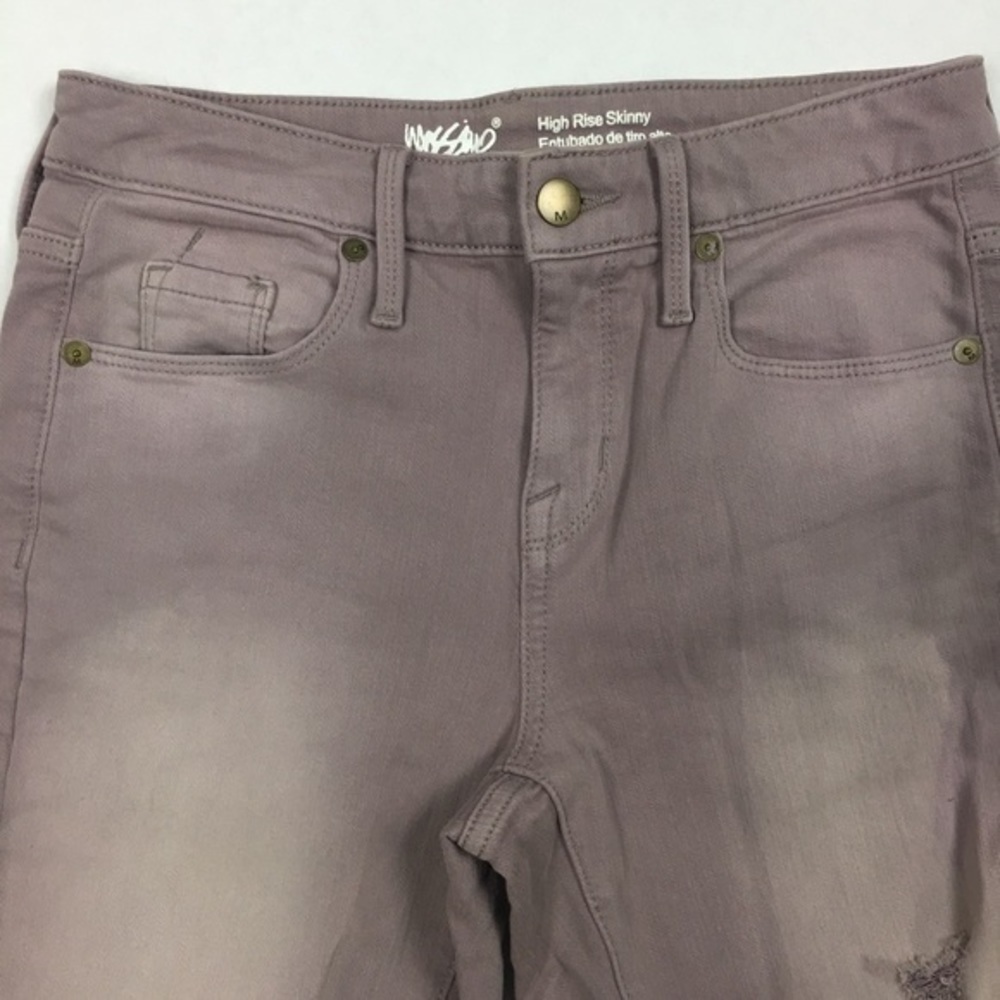 Mossimo Distressed Lilac High Rise Skinny Jean - Picture 2 of 7